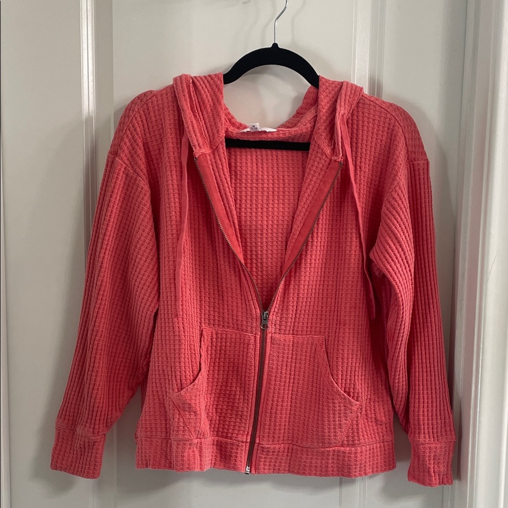 Time and Tru Coral Textured Jacket